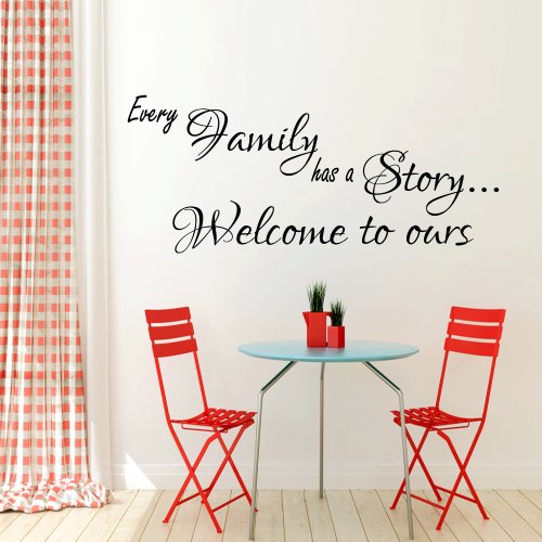 G Direct Every Family Has A Story Decalcomania della Parete del Vinile Quote Inspirational Vinyl Decal Graphic (Other Colour)