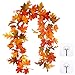 Produktbild Whaline Künstliche Herbst-Ahornblätter Girlande, Hängepflanze für Zuhause, Garten, Wand, Tür, Kamin, Dekoration, Hochzeit, Party, Thanksgiving Day Decor (5,5-182,9 m)