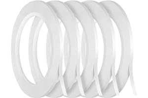 Kesote Lot de 5 Rouleaux Ruban Adhésif Double Face, 3mm x 25 mètres/rouleau