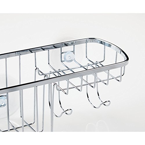 InterDesign Gia Badezimmer-/Dusch-Caddy für Shampoo, Conditioner, Seife – Combo, Chrom - 4