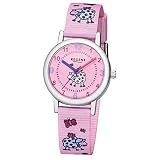 Regent Kinder-Armbanduhr Elegant Analog Textil Stoff-Armband rosa pink Quarz-Uhr Ziffernblatt rosa pink URF1135