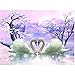 Produktbild 5D DIY Schwan Schwimmen Muster Diamant Malerei Würfel Diamanten Stickerei Landschaften Wand Dekoration Kreuz Stich Kits