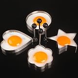 Molde de acero inoxidable para hornear huevos fritos de la cocina con forma...