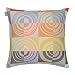 Produktbild Linum Kissenhülle ADINA M0C Bunte Retro Kreise 50cm x 50cm Aus Jacquard Gewebe mit Reißverschluss