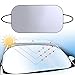 Produktbild hjuns Auto Windschutzscheibe sunshade, Sommer-Front-Sonnenschutz Aluminium Folie mit Ohren, isolierte anti-uv Displayschutzfolie, silberfarben