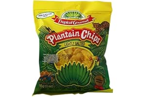 Plantain Chips 20 x 85 g | Krispiga Matbananchips Lätt Saltade | Tillverkade av Utvalda Matbananer