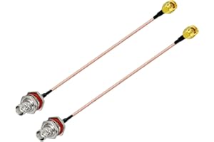 Vecys SMA Męski na BNC Męski Kabel Koncentryczny RF RG316 15 cm / 6 Cali (2 szt.) Do Anten Radiowych Walkie Talkie Ham PC LAN USB Raspberry Pi