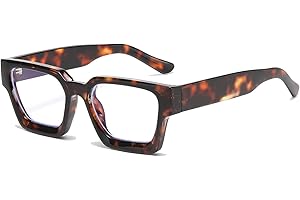 LJCZKA Okulary z niebieskim światłem, kwadratowa oprawka dla kobiet i mężczyzn, okulary komputerowe, gruba oprawka, przeciw zmęczeniu oczu, ból głowy do czytania, SMS-ów i gier