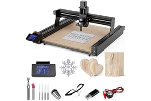 BOROCO TTC 450 CNC Fresatrice per legno, 3 assi, display intelligente, macchina per incisione per legno, acrilico, MDF, plastica PCB, 460 x 460 x 80 mm