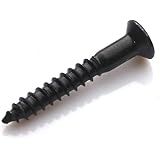 10x Guitar bridge or tremolo fixing screws countersunk head in black 3.5mm x 25mm