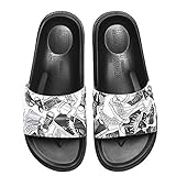  Midumen Sommer Pantoletten Damen PVC Leder Schlappen Herren Slides Flip Flops,EU39