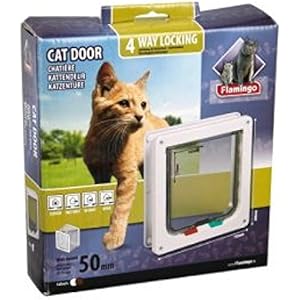 Karlie Katzentür 4-Way, Mauer, weiss