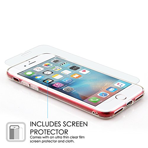 iPhone 7 Case, Crystal Clear Soft Silicone TPU Case and Screen Protector for iPhone 7 Cover [Transparent][4.7