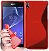 Produktbild Cadorabo Hülle für Sony Xperia Z2 Hülle in Inferno Rot Handyhülle aus flexiblem TPU Silikon im S-Line Design Silikonhülle Schutzhülle Soft Back Cover Case Bumper Inferno-Rot