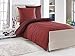 Produktbild 4-Teilige hochwertige Renforcé-Bettwäsche UNI-WENDE in sienna/rot 2x 135x200 Bettbezug + 2x 80x80 Kissenbezug , 100% Baumwolle (Sienna/Rot)