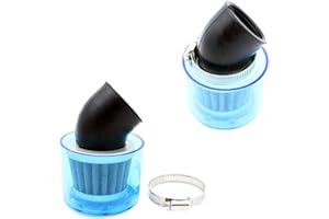 YOFMOO Air Filter Cleaner 38mm 39mm 40mm 45 Degree Bend Splash Proof Plastic Cover Motorcycle ATV Scooter Quad Gokart Moped Pit Dirt Bike GY6 PZ22 PZ25 PZ26 PZ27 50cc 70cc 90cc 110cc 125cc Pack of 2