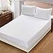 Produktbild Lidahaotin 3pcs/Set Feste Matratze-Abdeckung Anti-Rutsch-Stretch Bettlaken Antistaubmilbe Bettpolster Matratze Spannbettlaken mit Pillowcase Weiß 100 * 200 * 15cm