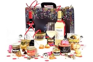 Cellier du Périgord - Panier Gourmand Authentique - Colis de Fêtes 2025 : repas festif clé en main, foie gras, canard à l’orange + 2 vins AOP Côtes de Bergerac - coffret cadeau