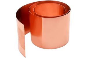 XMRISE Pure Copper Foil Metal Copper Sheet Plate Cut Material Rolls- General Use DIY or Contractors,0.15mm*100mm*1000mm