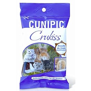 Cunipic crukiss fruta deshidratada 100 grs. Snacks para roedores