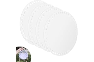 4 Piezas Base para Bolsos Crochet, DIYCUT Transparente Base de Bolsa, 18cm Redondo Bolsa Cojín Inferior en Acrílico, para Bolsa de Mano, Bolso Bandolera, Cesta de Almacenamiento