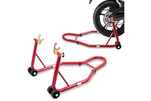 ‎BITUXX BITUXX Motorradständer hinten Motorrad Montageständer Hinterrad Transportständer Rot für viele gängige Motorräder