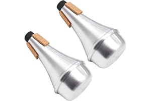 Mnixy Practice Trumpet Mute Silencer Wooden, Acrylic, Plateado