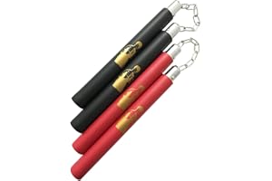 Fayscingo 2 Pack Artes Marciales Nunchucks de Espuma Práctica de Seguridad Entrenamiento Nunchaku