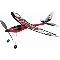 GÜNTHER FLUGSPIELE Sky Master 1517 Throwing Glider, Approx. 27 x 13 cm, Glider for Long Throws, with Rolling Wheel, Flies Approx. 20 m, Outdoor Aviator Toy for Children from 5 Years