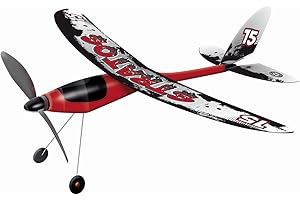Günther Flugspiele Paul 1629 - Aereo a elica Stratos, aliante con motore in gomma, vola fino 100 m, circa 53 x 50 cm, adatto bambini partire da 6 anni di età