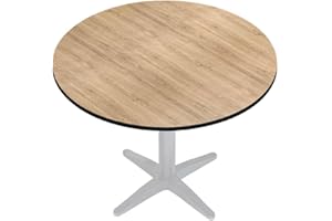 ‎GGMMÖBEL GGMMÖBEL COMPACT | Esstisch HPL Tischplatte | Ø70 cm | Eiche | Outdoor HPL Tischplatte