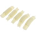 Fenteer 5Pieces Corner Bay Window Curtain Pole Elbow Joint Rod Support Beige, Adjusted For Any Angle