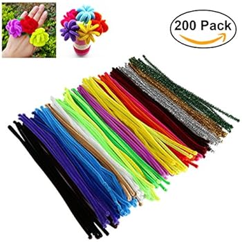 TuDu Lot De 100 Fils Chenille/cure-pipes Pour Loisirs