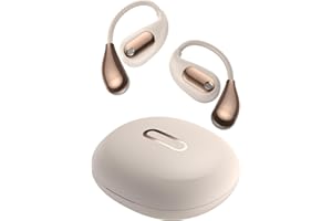oraolo Open Ear Earbuds, Open Ear Headphones with Clear Calls, Bluetooth 5.4 Wireless Earbuds With Ear Hooks, 30 Hours Playtime IPX5 Waterproof Sport Earphones For Workouts, Running, Fitness (Golden)