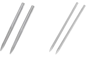 Homyl 2 Pairs Fid Lacing Stitching Needles Stainless Steel Fids for 2mm 3mm Paracord Leather 8cm/3inch Long Outdoor Activities Emergency Equipment