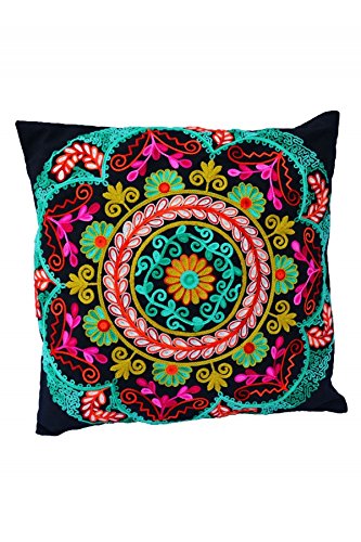 Indisches orientalisches orient Kissen Dekokissen Zierkissen sofakissen bestickt Balkis (4) - 45x45cm inkl. Füllung