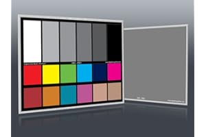 DGK Color Tools DKC-Pro 5" x 7" Set of 2 White Balance and Color Calibration Charts with 12% and 18% Gray - Pro Quality - Includes Frame Stand and User Guide