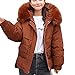 Produktbild Pottoa Frauen Wintermantel Daunenjacke Winterpelz Mit Kapuze Jacken Lange Puffer Parka Strickjacke Steppjacke Cardigan