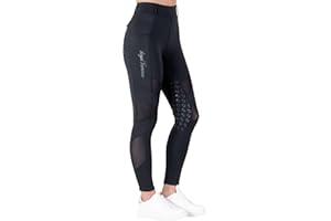 Royal Horsemen Reitleggings Damen & Mädchen (Gr. XXS-XL) - Silikon Vollbesatz - Bequeme Highwaist Reithose - Mit Handytasche und Gürtelschlaufen