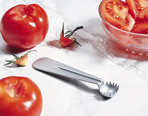 Fackelmann 41913 Tomaten Erdbeerhai zum Entferne, Edelstahl, 11 cm - 3
