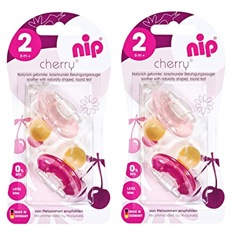 NIP 2er-Pack Schnuller Cherry Kirschform ab 6M Beruhigungsschnuller Schnuller
