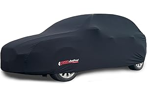 BEXITA Bâche Voiture Intérieure Extensible, Protection de Luxe Contre la Saleté et la Poussière, Doublure Intérieure Douce, Respirante, Anti-poussière, Bache Voiture Noire pour Hatchback-S