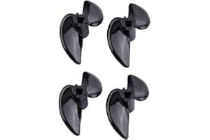 Dilwe RC Boat Blade Propeller, CNC 2-Blade Half Immersion Propeller with High Efficiency for Electric RC O-Boat Accessories (2 Pairs), As shown in the picture, Unit size