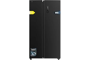 Cecotec Amerikanischer Kühlschrank Bolero CoolMarket SBS 562 Dark D. Inverter Plus Kompressor, Side-by-Side Kühlschrank Dunkles Inox 177x91,2cm, 562L, No Frost, Multiairflow, Klasse D, Fast Cooling