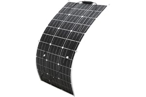 Aysolar 100W 12V Panneau Solaire Souple Ultra Fine Monocristallin Panneau Solaire pour Camping-car Caravane Bateaux Toits Inégales Surfaces