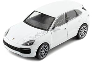 COCHESDEMETAL Compatible con 2018 Porsche Cayenne Turbo Blanco 1:24 Welly 24092