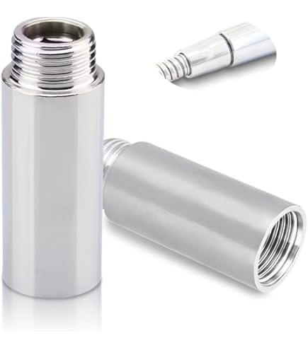 Messing kraanverlenging 1/2 inch x 40 mm, DN15 schroefdraadverlenging, 1/2 inch vrouwelijk x 1/2 inch buitendraad, 40 mm messing verlengfitting, aansluitverlenging voor drinkwater en