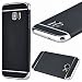 Produktbild GrandEver Samsung Galaxy S7 Edge Weiche Silikon Hülle Durchsichtige Rückschale TPU Bumper Transparent Schutzhülle Klar Handytasche mit Muster Anti-Kratzer Stoßdämpfung Ultra Slim Rückseite Silicon Backcover Soft Case Protective Cover Ultradünnen Premium Handyhülle - Silber und Schwarz
