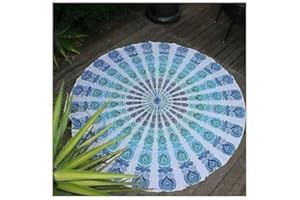 Popular Handicrafts Federa per cuscino da pavimento, motivo mandala, stile hippie, grande, colore: multicolore