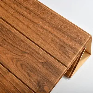 Wallpaper Mart ? 3D Embossed Washable PE Foam DIY Self Adhesive Brick Wall Sticker for Bedrooms, Living Room, Kids Room, Office (Wooden ? Teak ,4pcs)